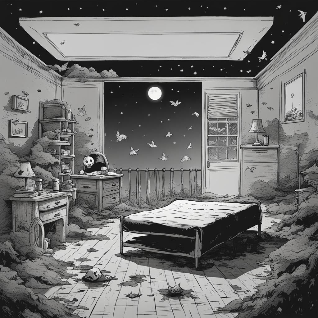 Haunted Mindscape: A Shadowy Figure's Regret