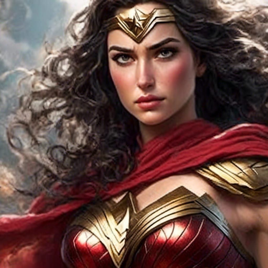 Wonder Woman Portrait: Photorealistic Natural Light