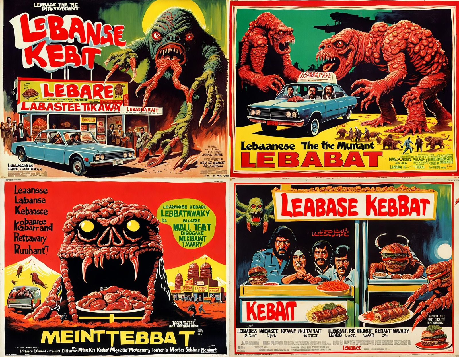 1970s Movie Poster: Kebab Shop Horror