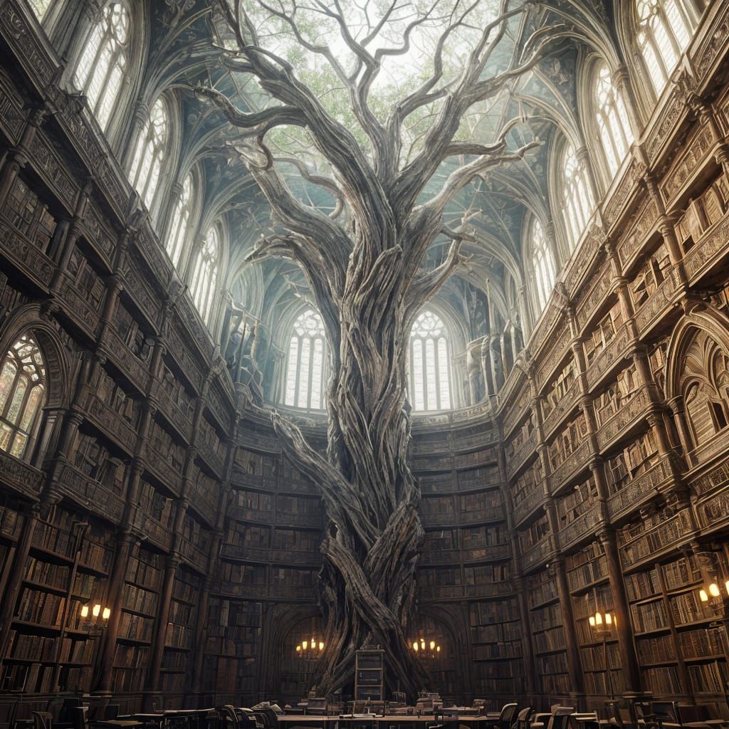 Ethereal Library Treehouse of Ancient Knowledge