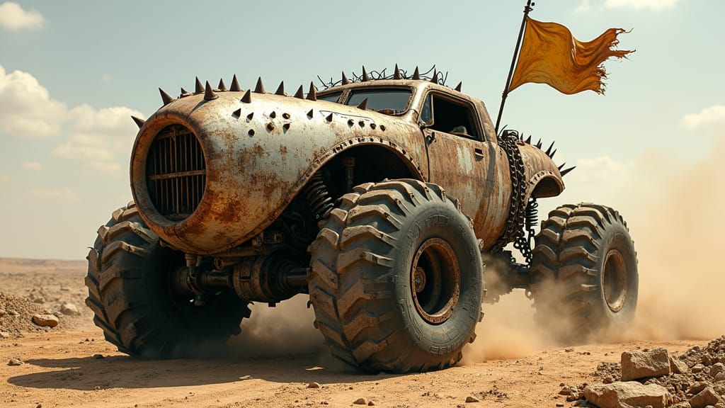 Mad Max Golf Ball Vehicle in Wasteland