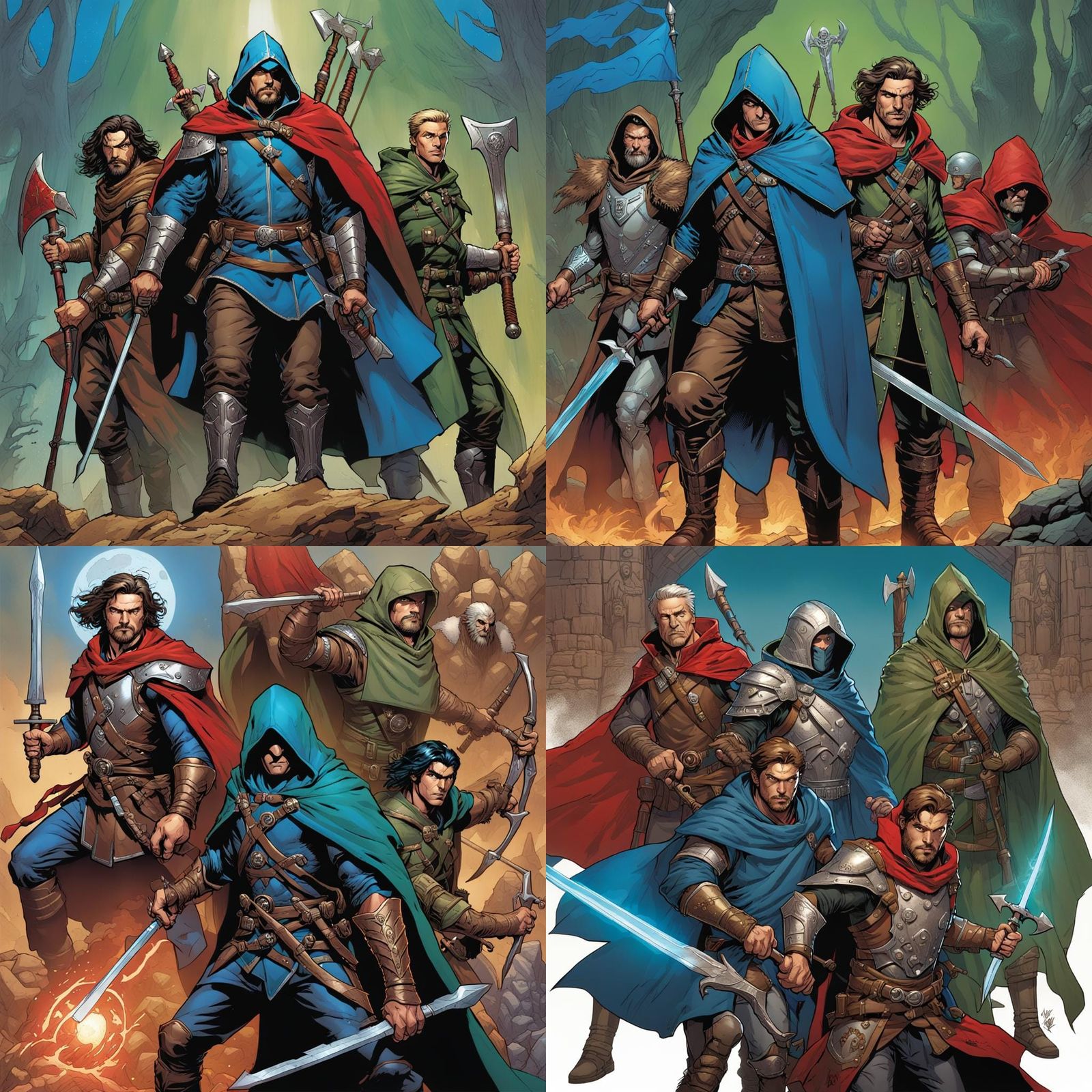 Witch Hunter and Warriors: Comic Book Art