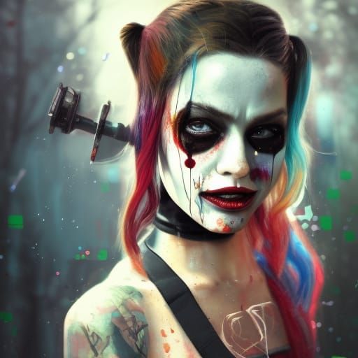 Harley Quinn Day of the Dead Portrait