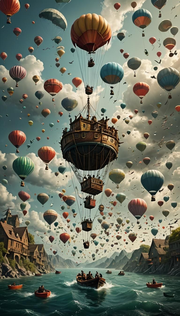 Safe Boat Amidst Chaos: A Fantasy Concept