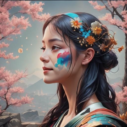 portrait in kimono