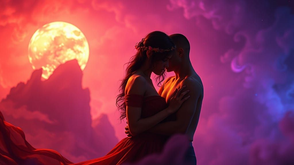 Sultry Lovers in a Dreamlike Atmosphere, Inspired by Beksins...