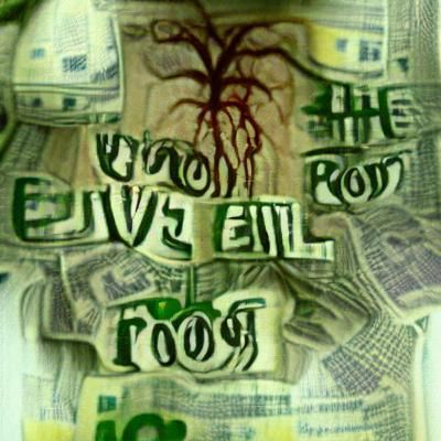Burning Dollar Bill: Money is Evil