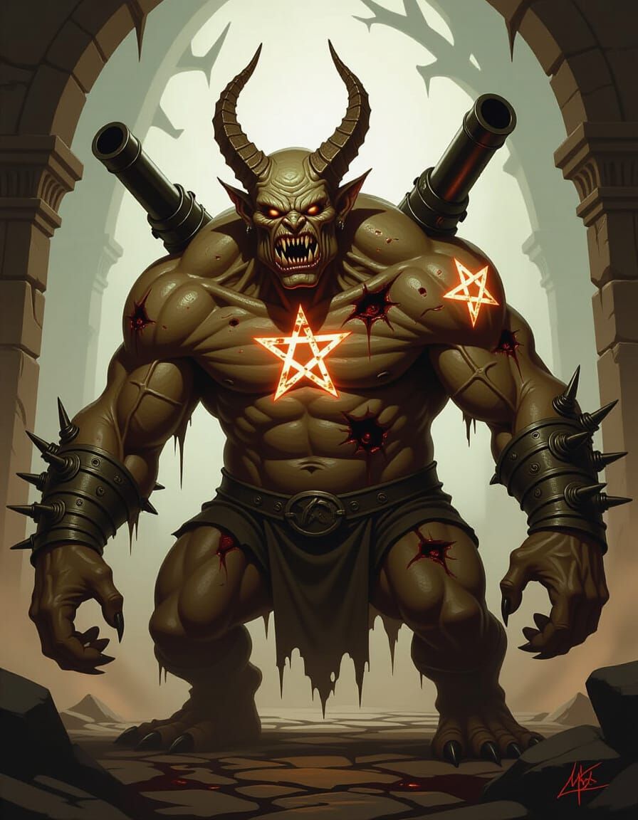 Demonic Ogre Spider with Cannon Shoulders