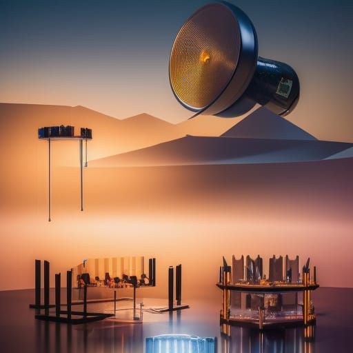 Deconstructed Musical Instruments in Futuristic Knolling Lay...