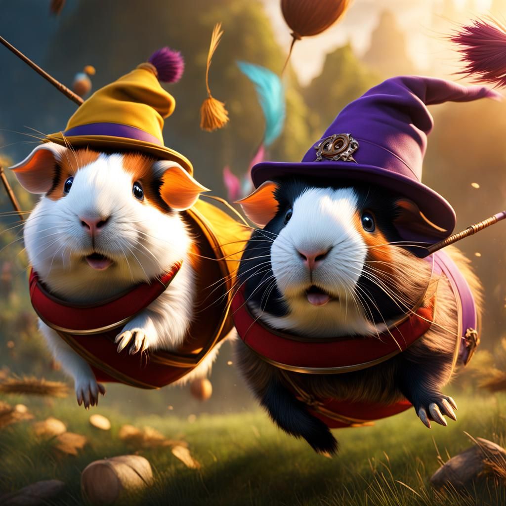 Guinea Pigs Play Quidditch: Fantasy Concept Art