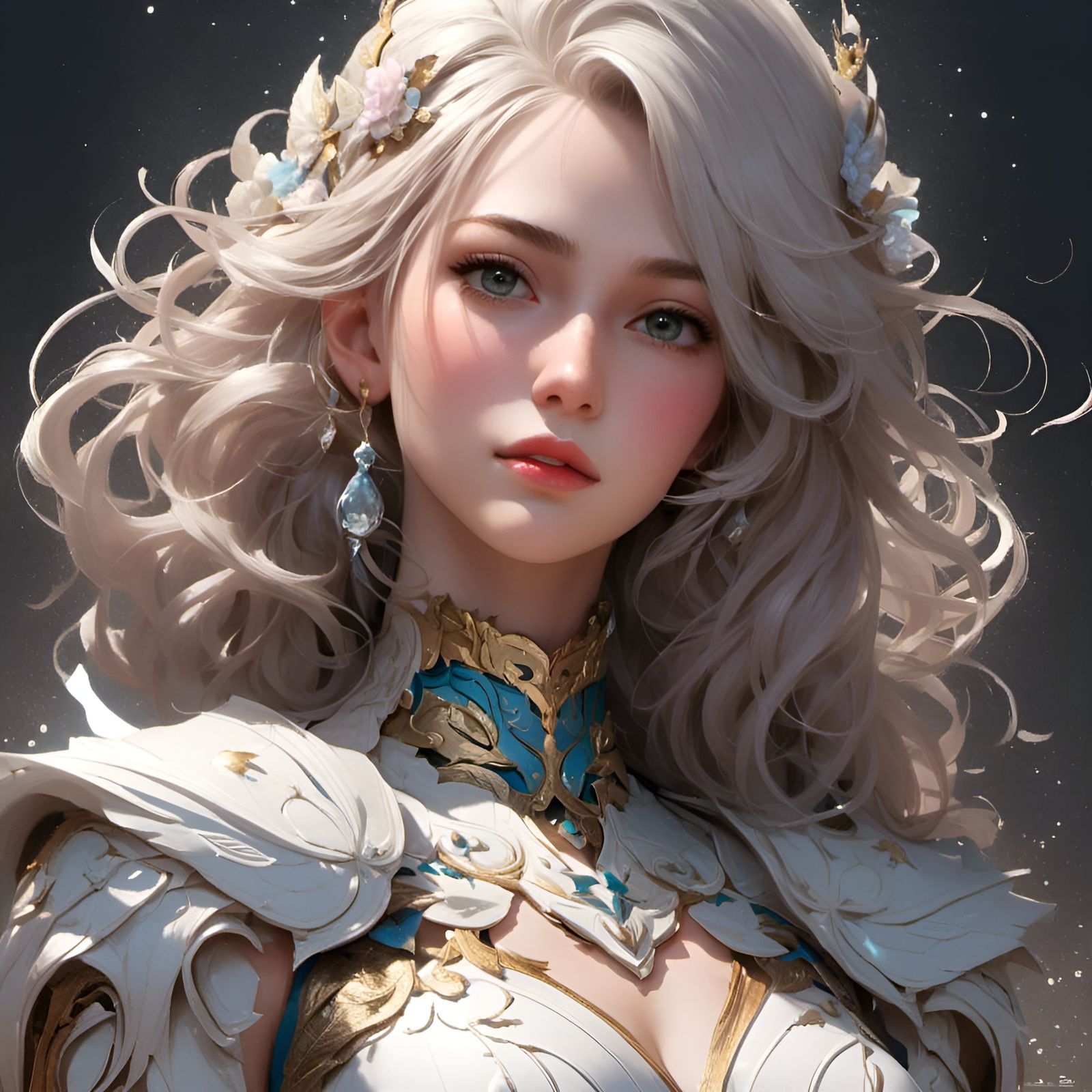 Fantasy Portrait Concept Art in Hyperdetailed Style