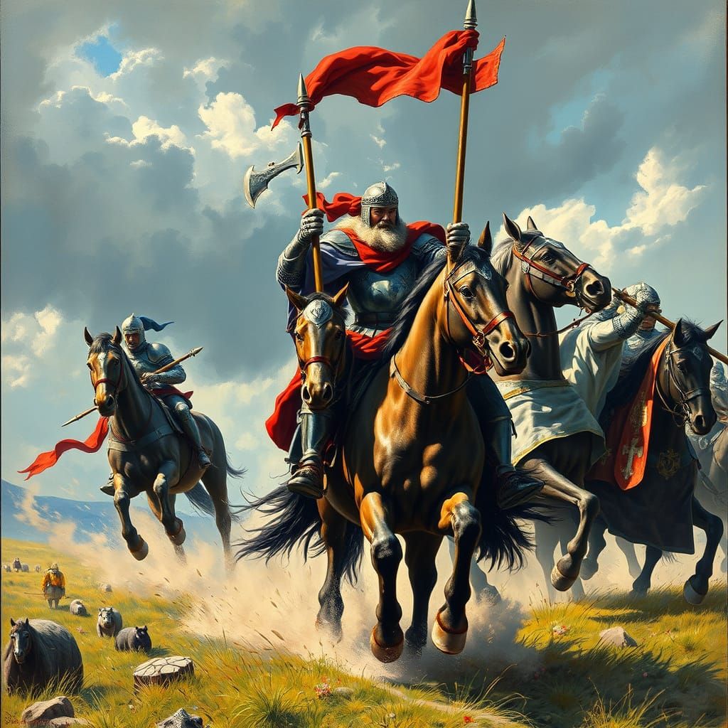 Robert the Bruce Confronts Henry de Bohun