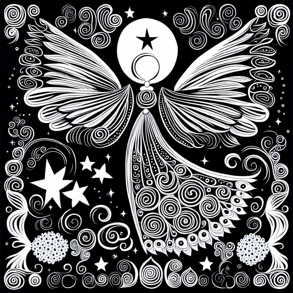 Angelic Celestial Gathering in Surrealist Style