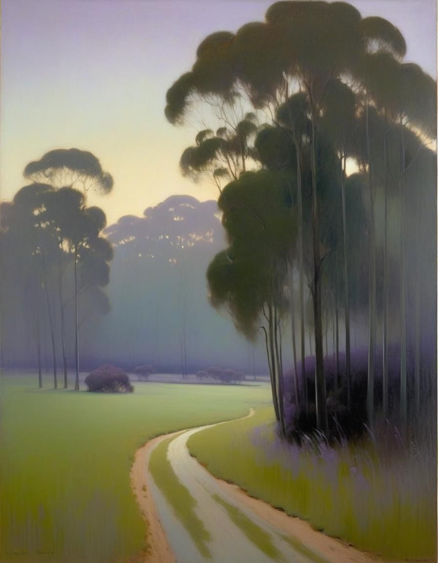 Australian Tonalist Landscape in Muted Colors