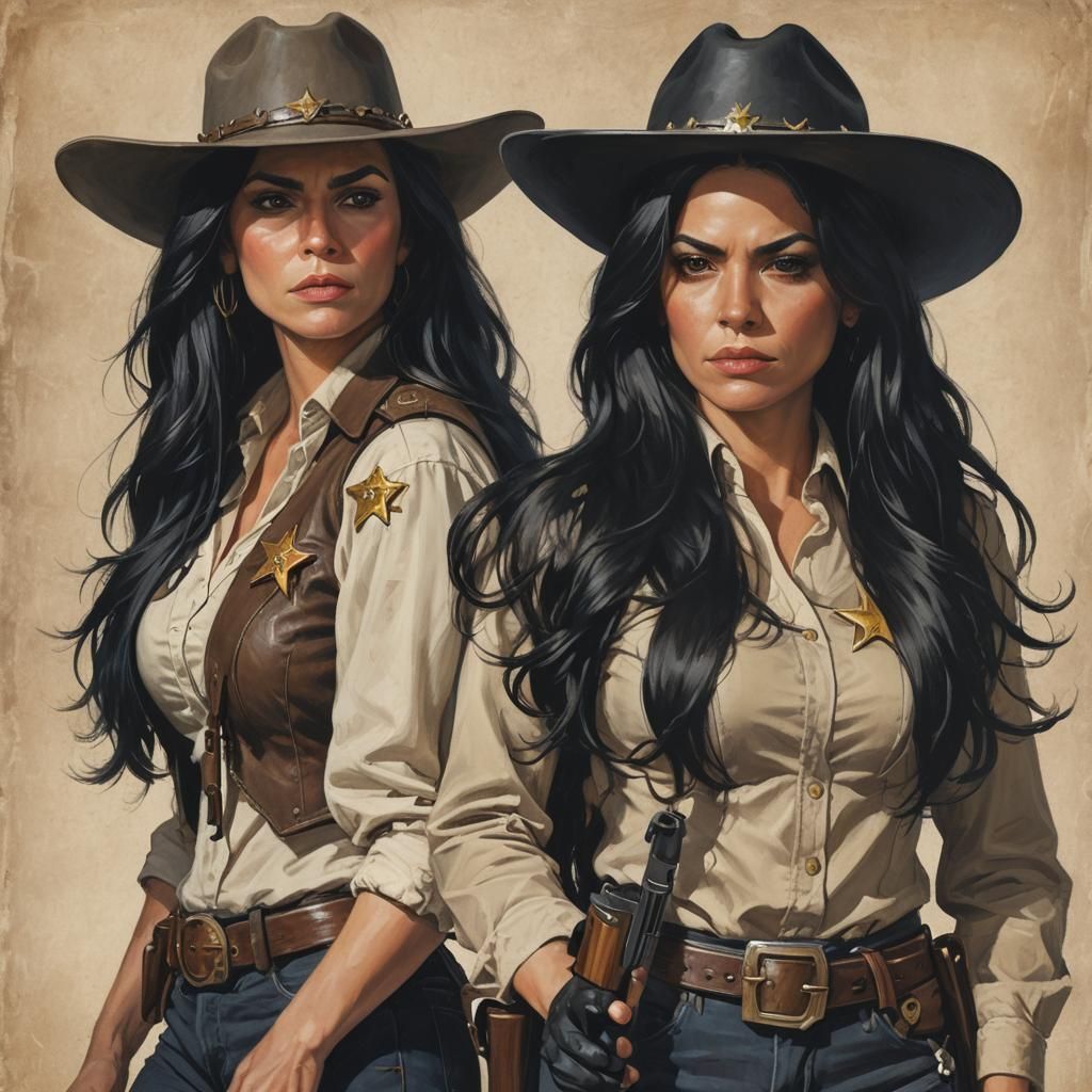 Gunslinger and Sheriff Face-Off