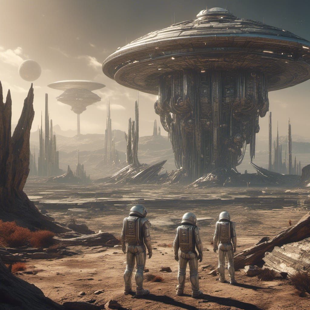 Retro Sci-Fi Astronauts Discover Ancient Alien City