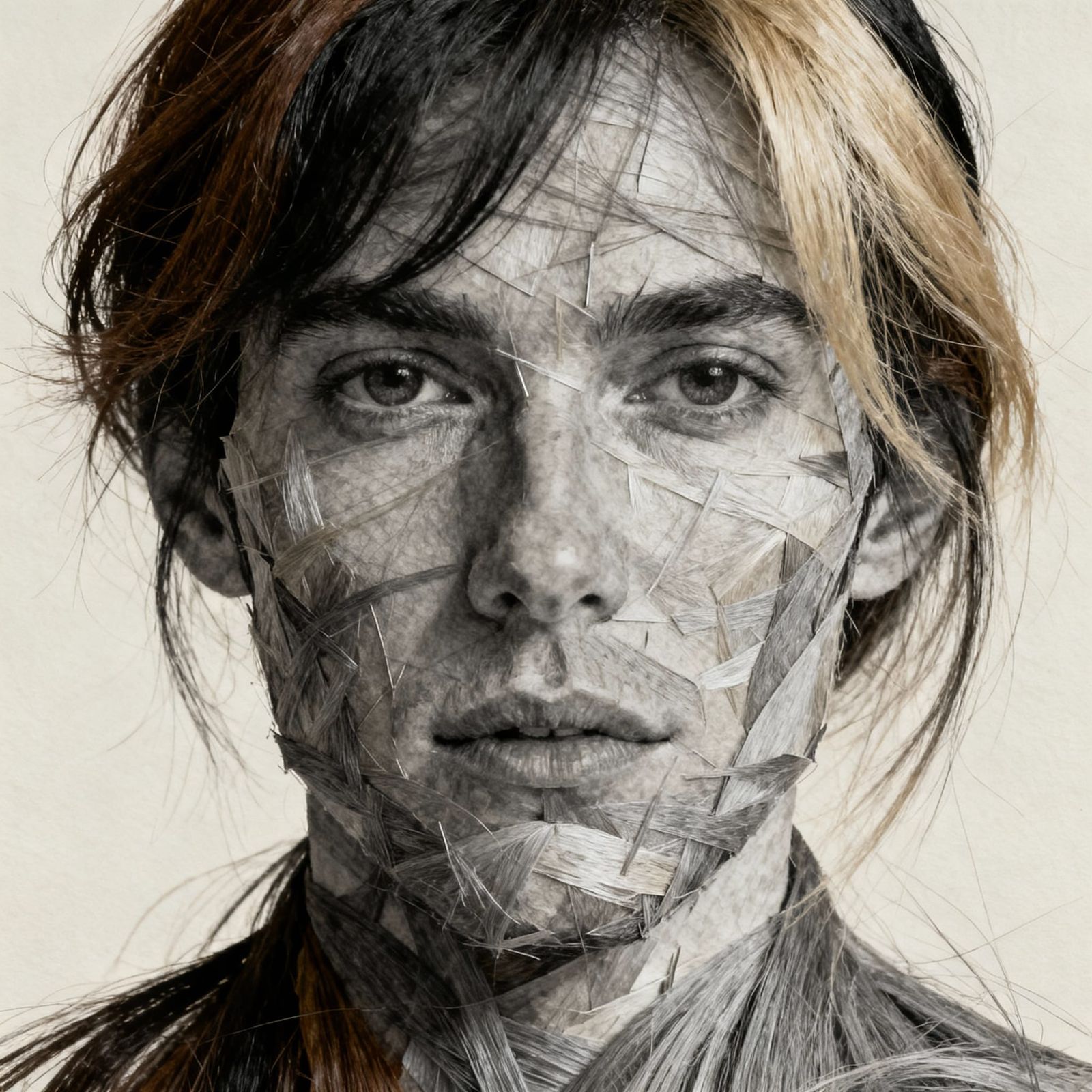 Human Hair Portrait: Trichophilia Art