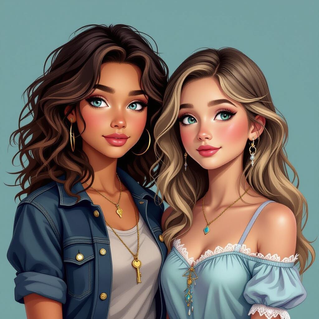 Two Teenage Girls in Love: A Fantasy Portrait