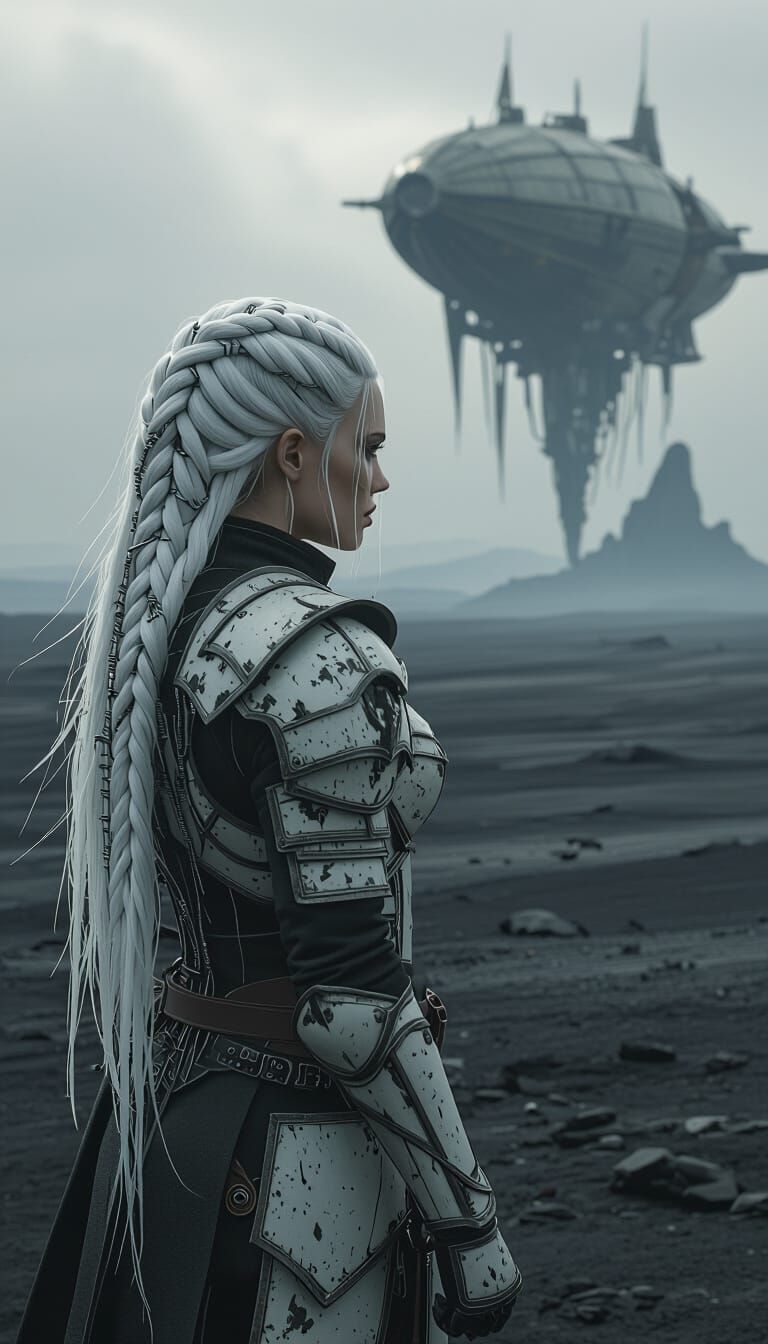 Post-Apocalyptic Warrior in a Gothic Landscape