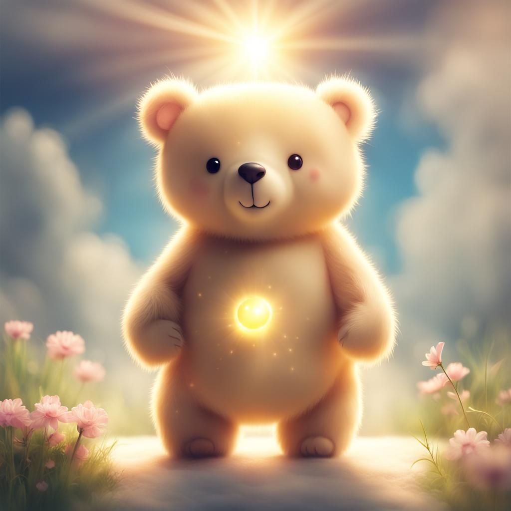 Cute Bear in Divine Sunshine