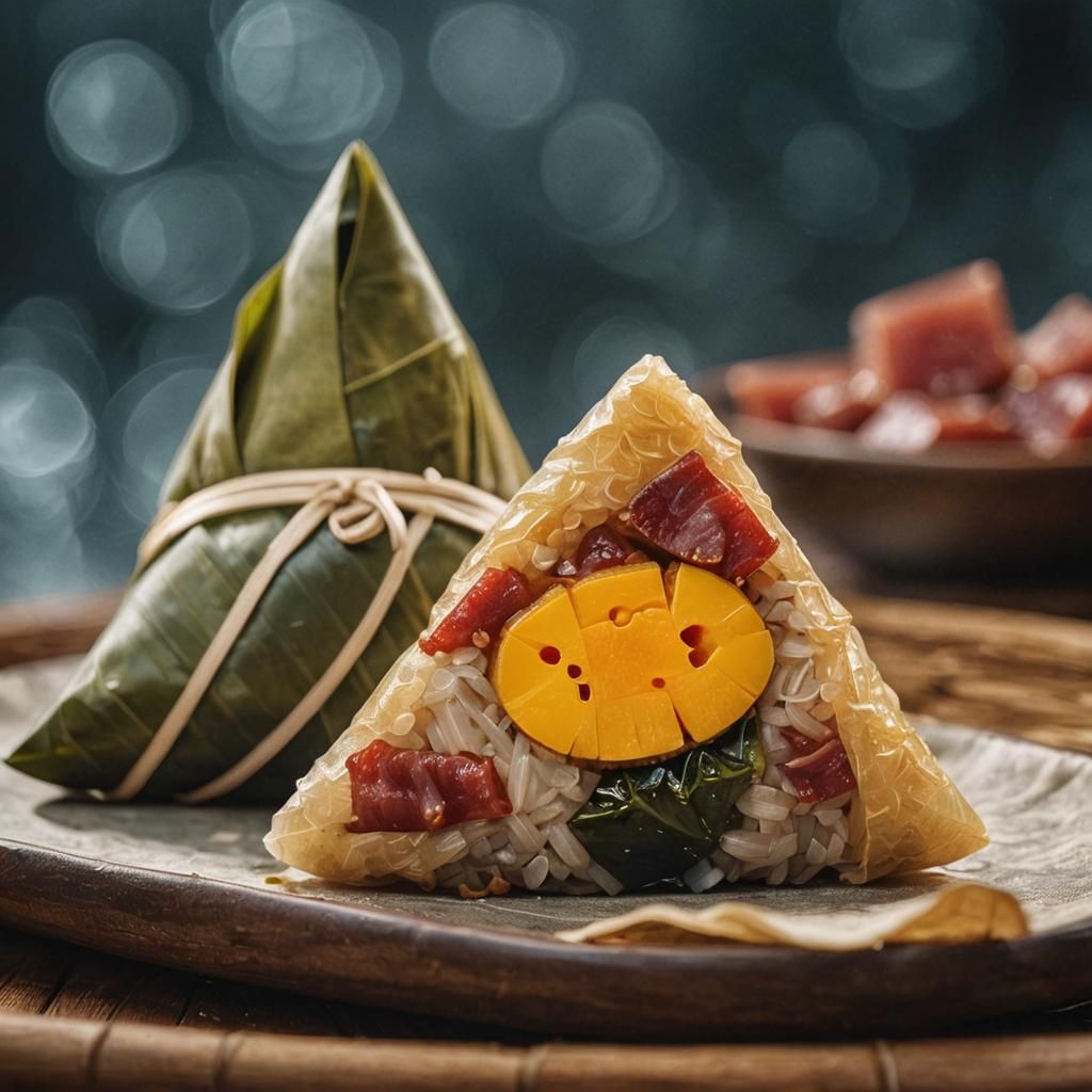 Zongzi Close-Up: A Cinematic Still Life