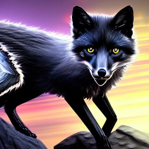 Epic Shattered Black Fox Matte Painting