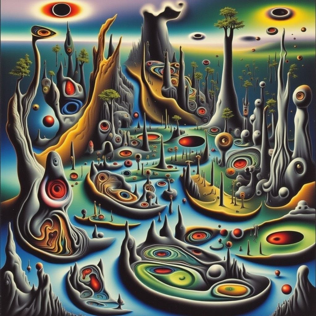 Cyberpunk Landscape with Chemical Burn Effects