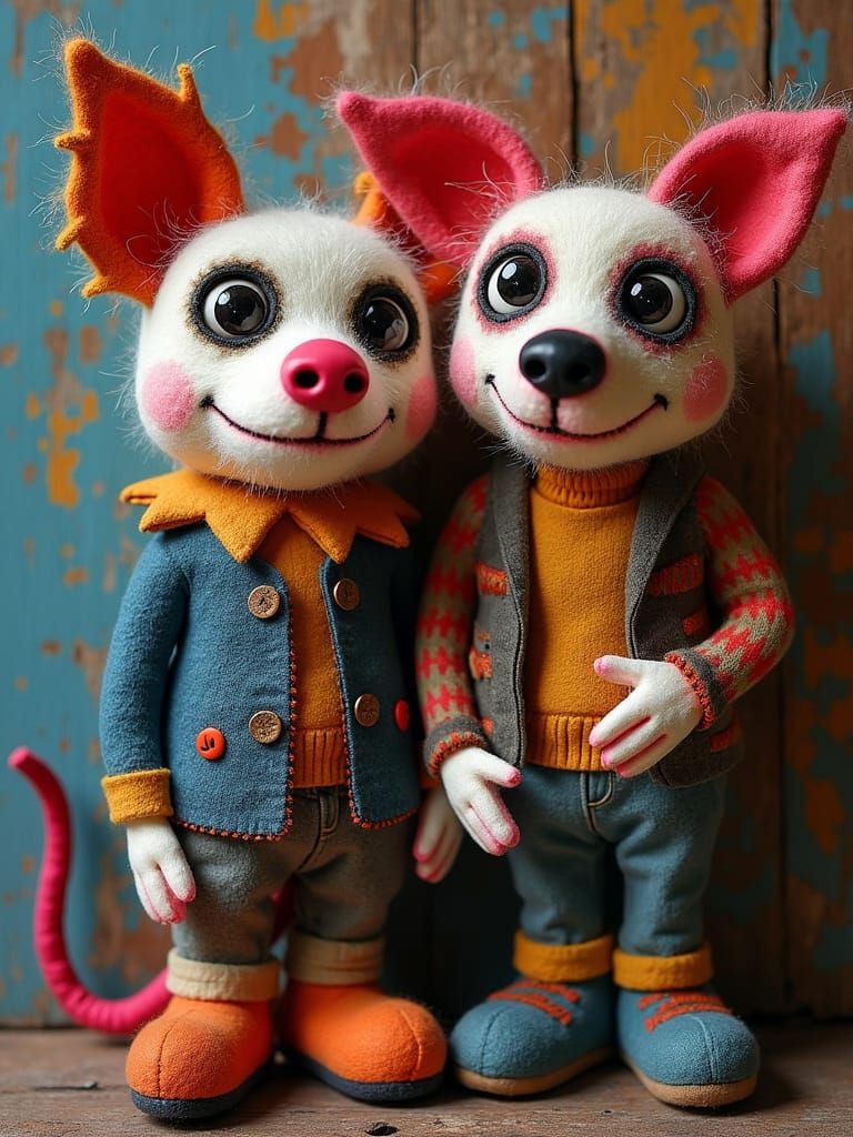 Quilted Patchwork Dog Fiber Art