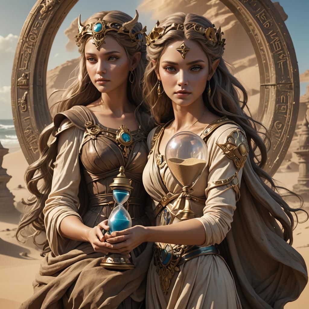 Goddess of Time in Cave: Fantasy Concept Art