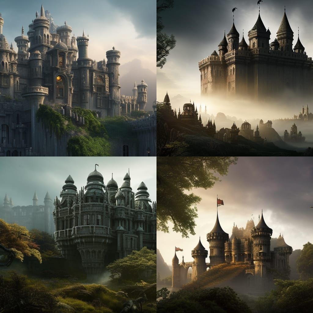 Epic Dusty Castle: Digital Matte Painting