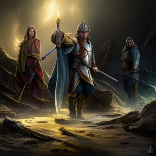 King Arthur and Knights: Dark Fantasy Art