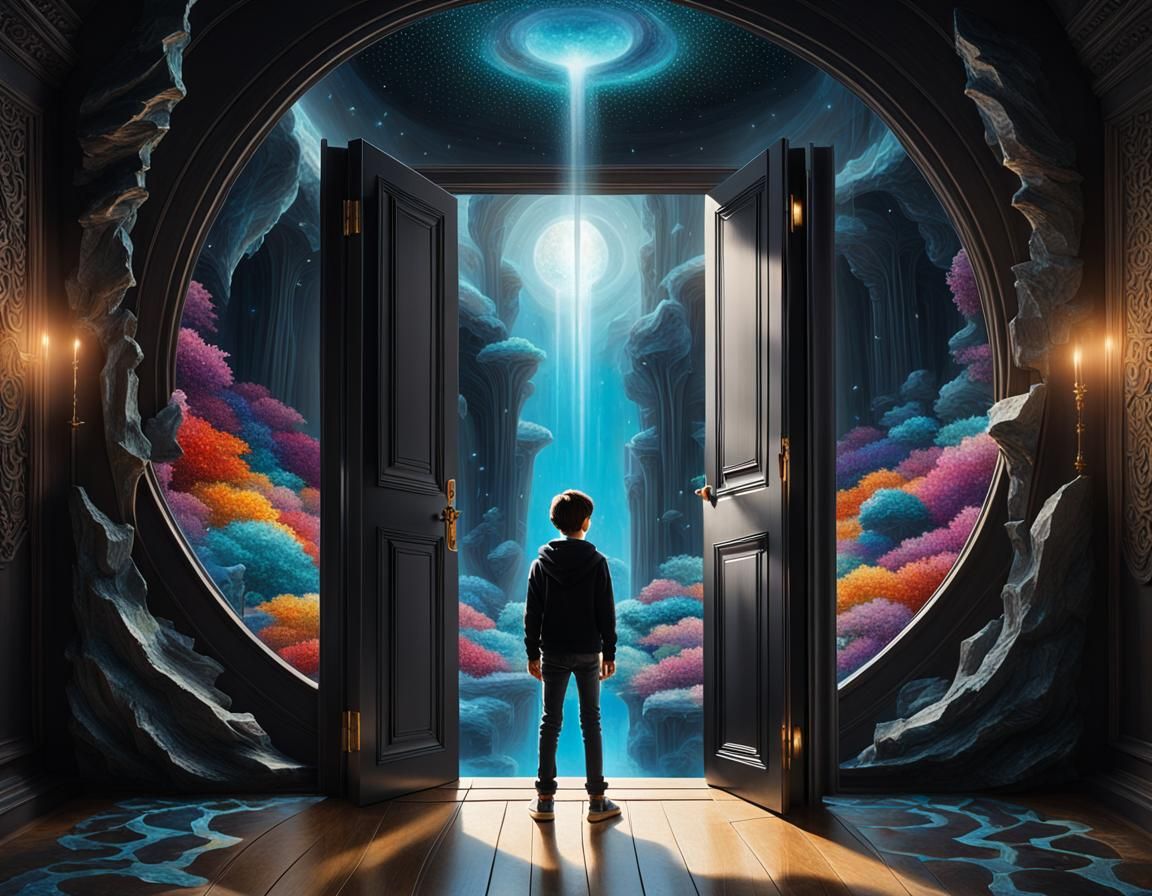 Boy Gazing into a Magical World: Professional Photography