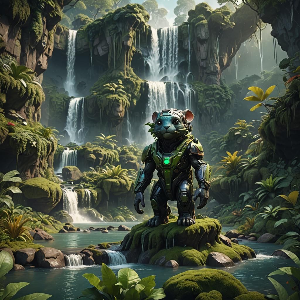 Cute Alien Animal on Earth: Fantasy Concept Art