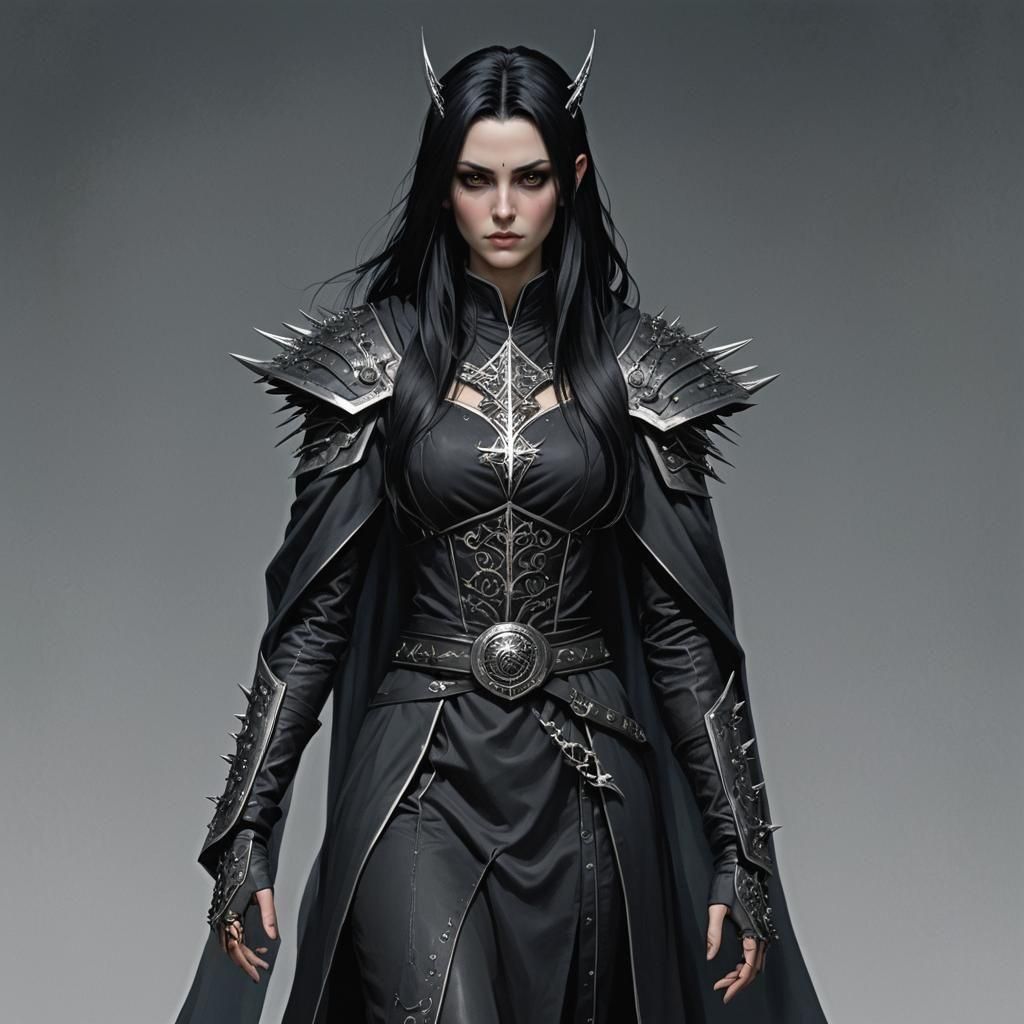 Intimidating Woman in Kuthite Robes: Elden Ring Style