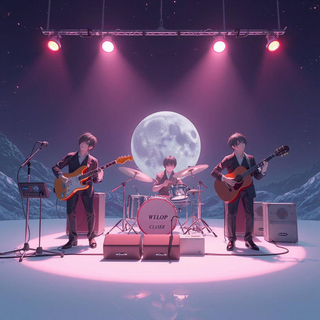 Surreal Band Performing: 3D Anime Art