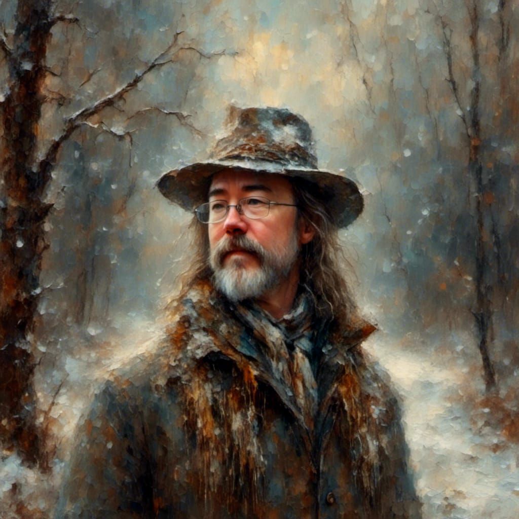 Man in Winter Coat: Atmospheric Portrait Photography