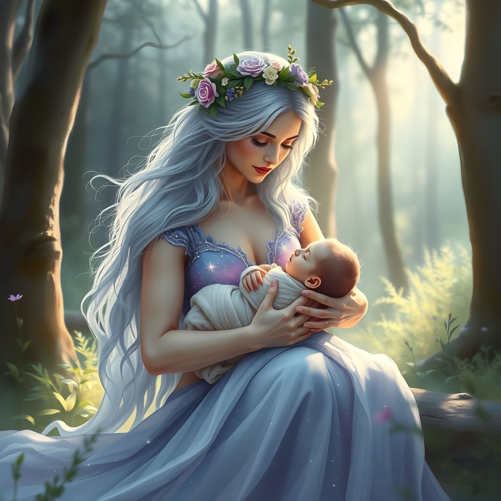 Goddess of Motherhood in Enchanted Forest