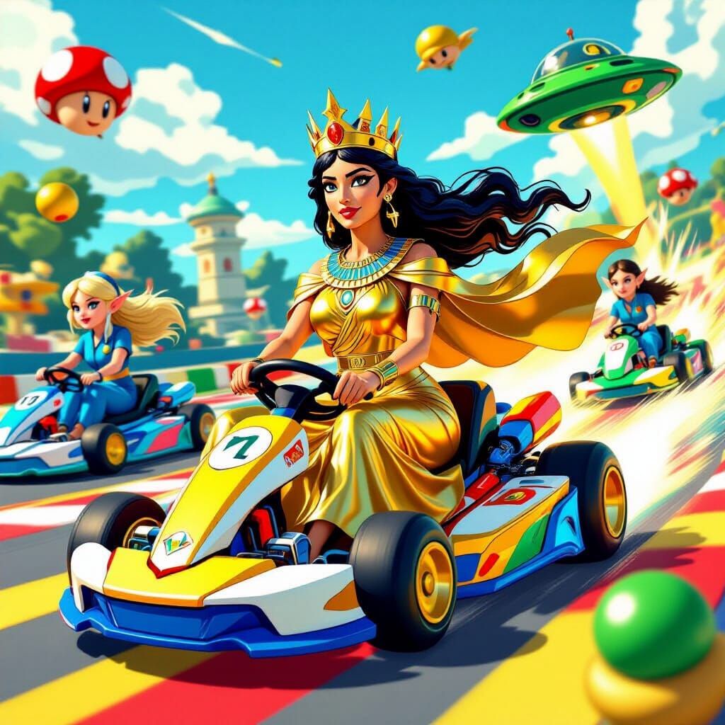 Isis as Liberty Races Mario Kart: Concept Art