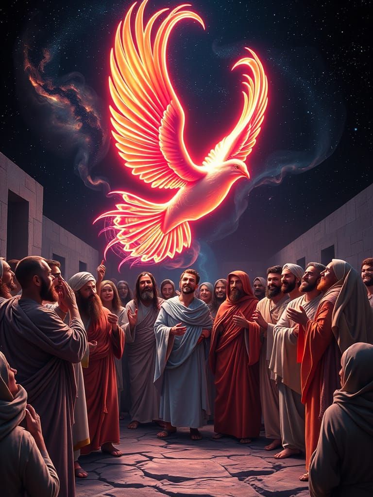 Pentecost Disciples in Ancient City, Digital Matte Painting