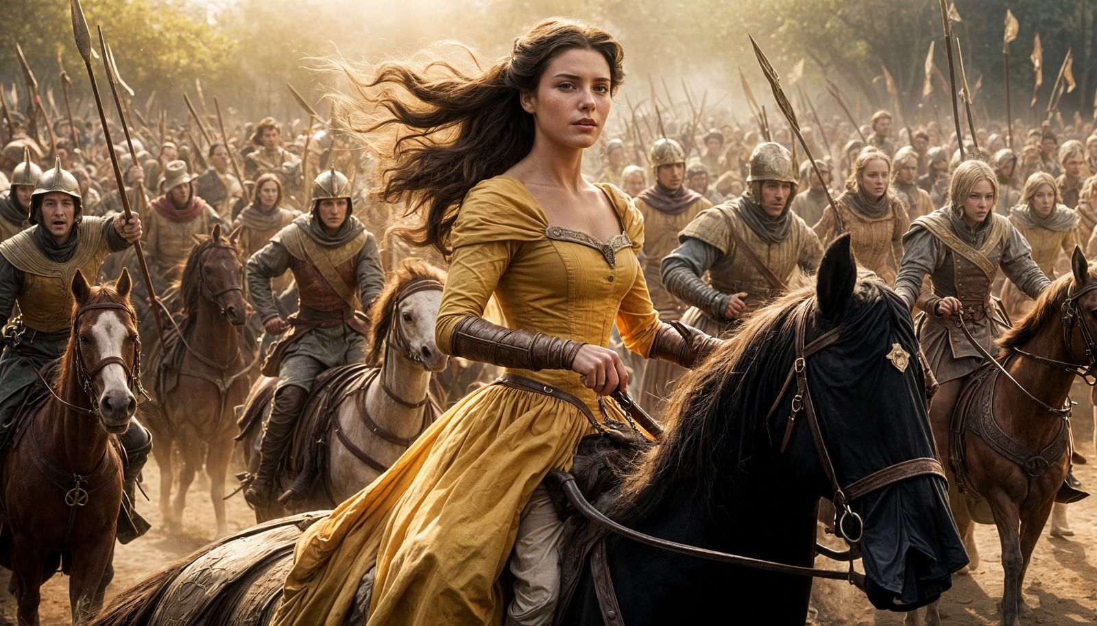 Fierce Belle Leads Cavalry Charge in Disney Style