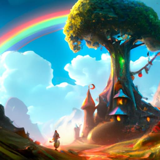 Fantastical Matte Painting in Deep Color, 8K