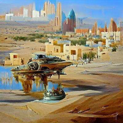 Desert City Oil Painting in Unreal Engine