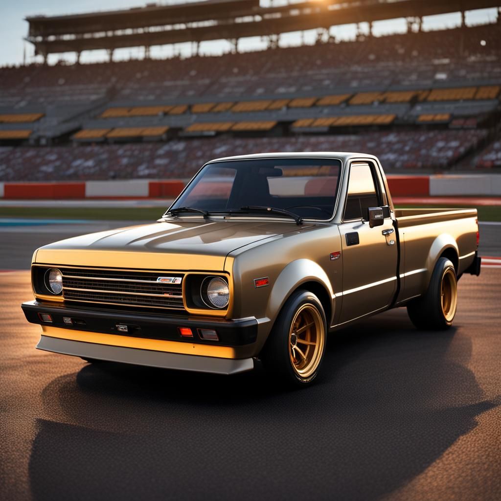 Tan Datsun S-10 at Texas Motor Speedway