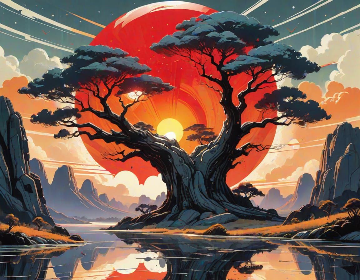 Cosmic Tree in a Muted Galaxy Landscape