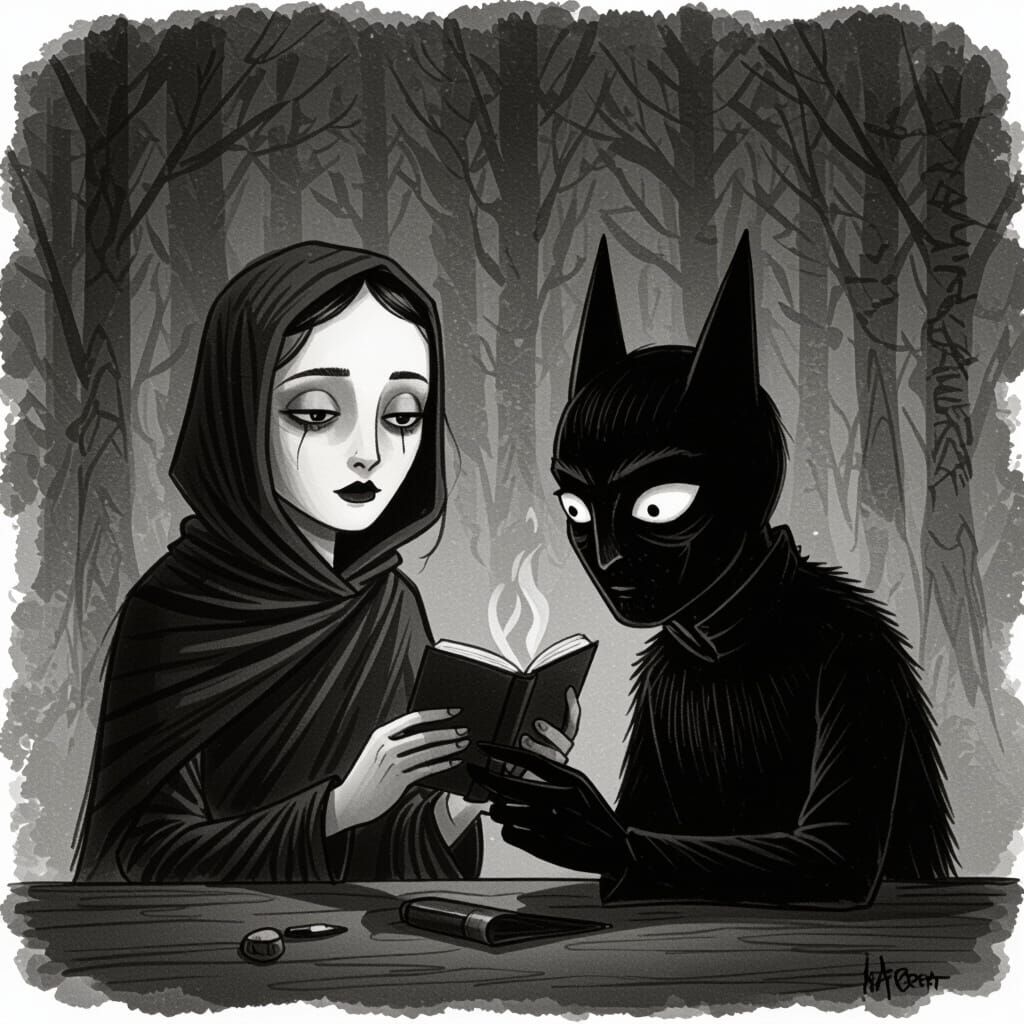 Moody Figures Emerge in Charcoal and Pastel Style