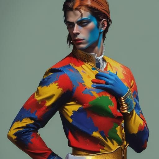 Portrait in Neoclassical and Abstract Style