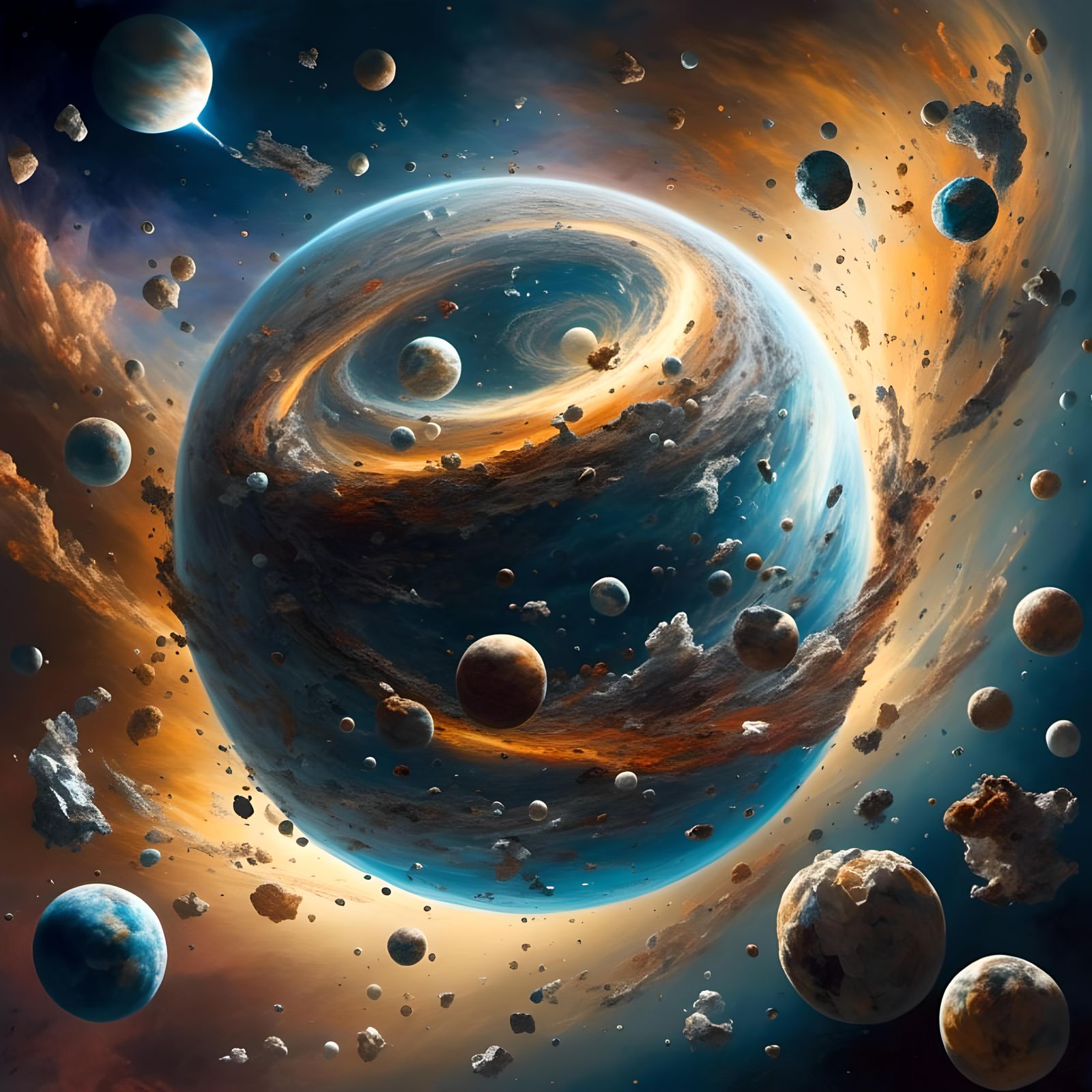 Photorealistic Nebula with a Sphere of Socks