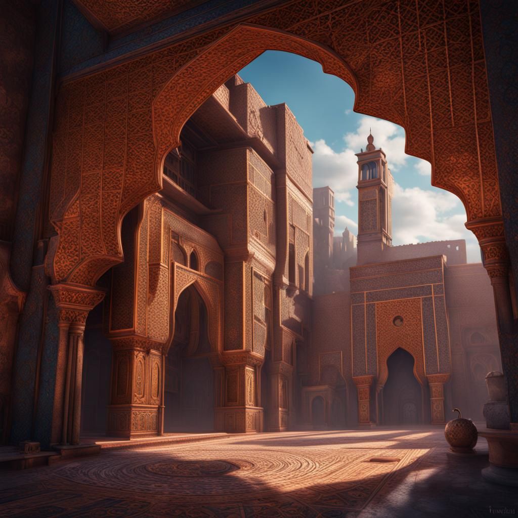 Achraf Hakimi: Detailed Matte Painting in Deep Color