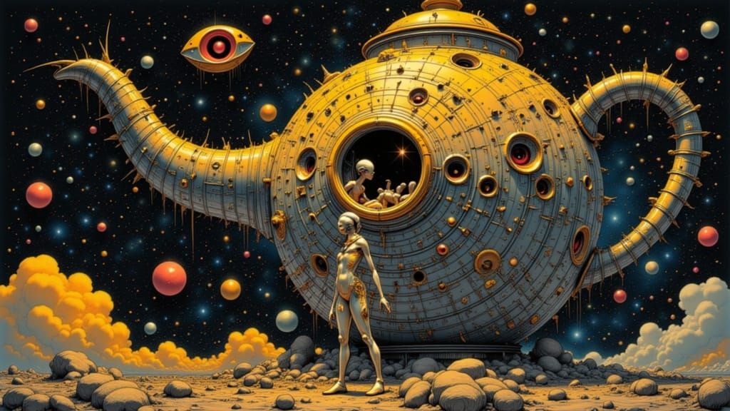 comic teapot in space 2