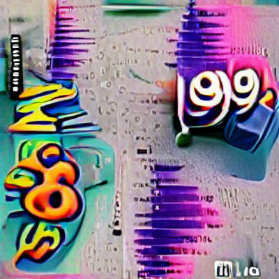 Vibrant 90s Pop Culture Art